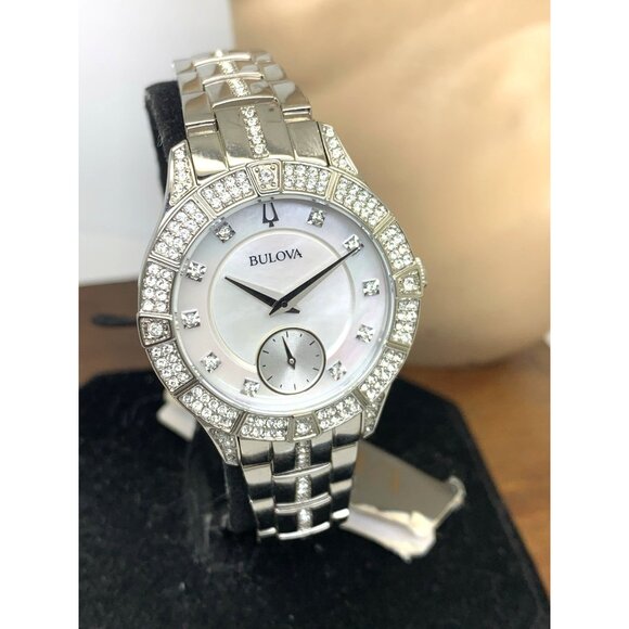 Bulova Women\'s Watch 96L291 Quartz White Mother of Pearl Dial Crystal Accent main image 11